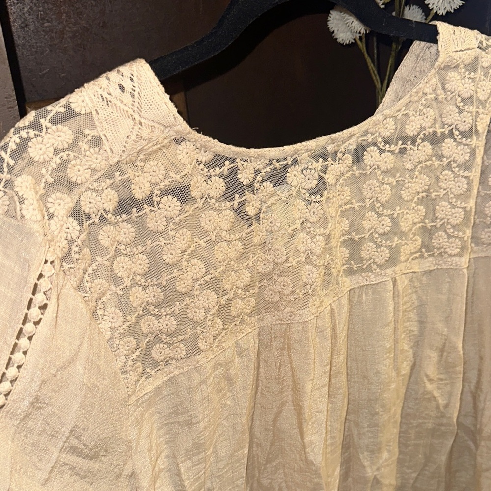 JohnPaulRichard Cream Lace Detail Blouse - Picture 5 of 9